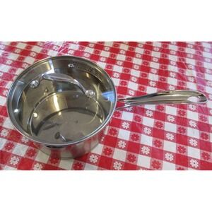 Brookstone 2.5 Quart Stainless Steel Sauce Pan with Easy Pour Spout
